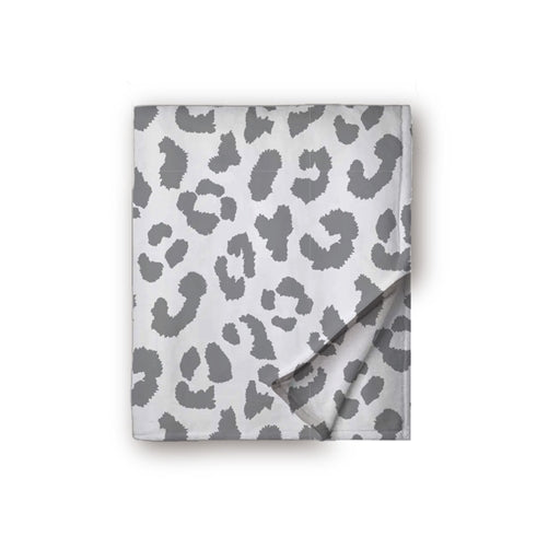 Southern Couture 50x80 Super Soft Blanket-Grey Leopard
